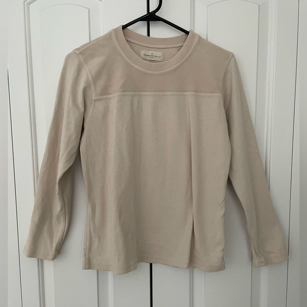 Imogene and Willie Long Sleeve 100% Cotton Crewneck Sweatshirt Size Large